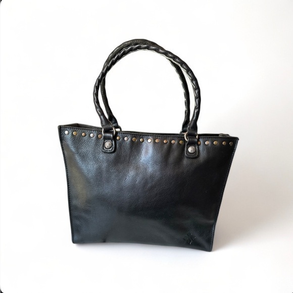 Patricia Nash Handbags - Patricia Nash Zancona Black Leather Tote | Studded Work Bag Shoulder Tote